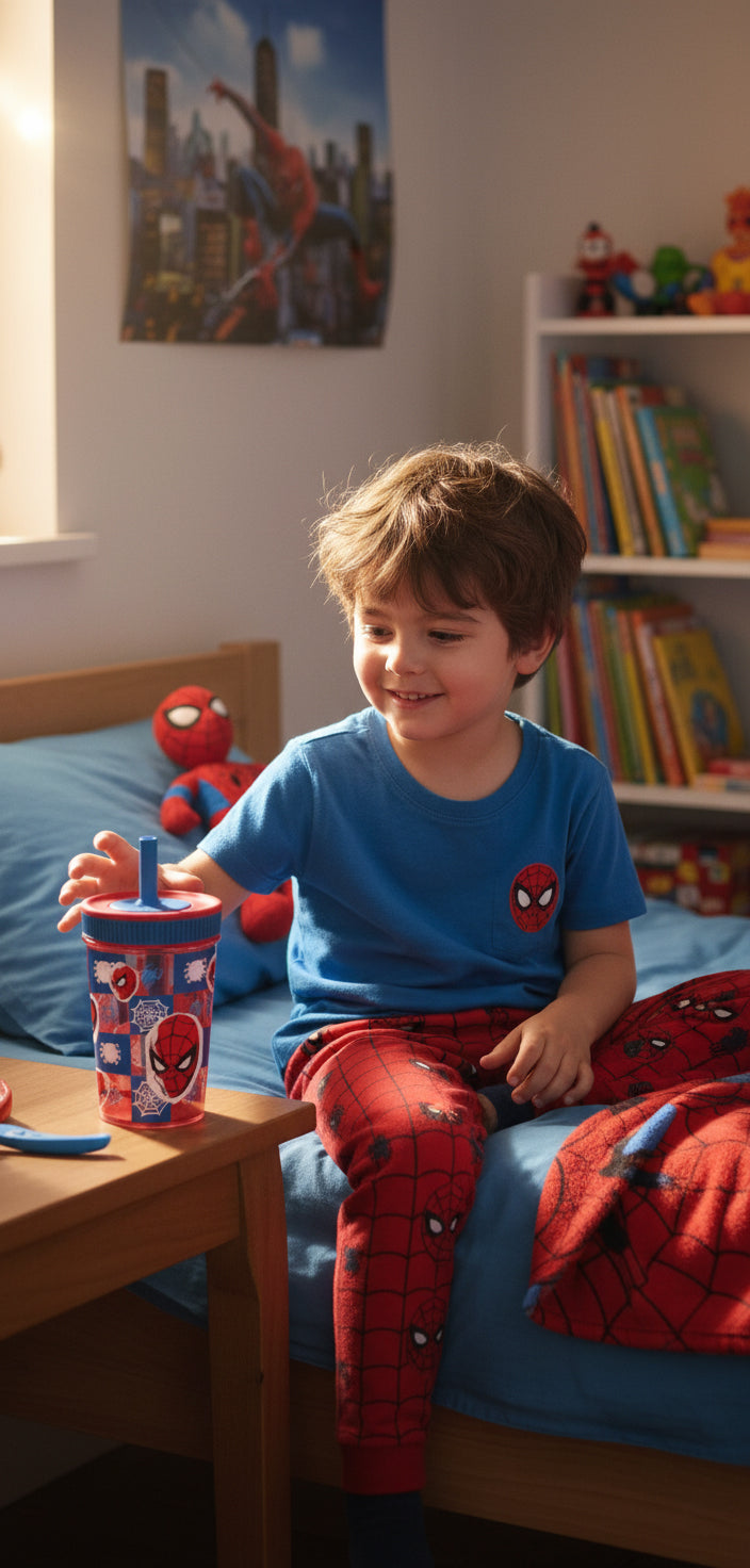 Spiderman - Leakproof Silicone Straw Tumbler - 420ml