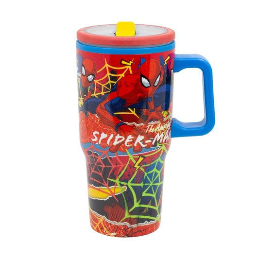 Double Wall Insulated Stainless Steel Tumbler-640ml-Spiderman