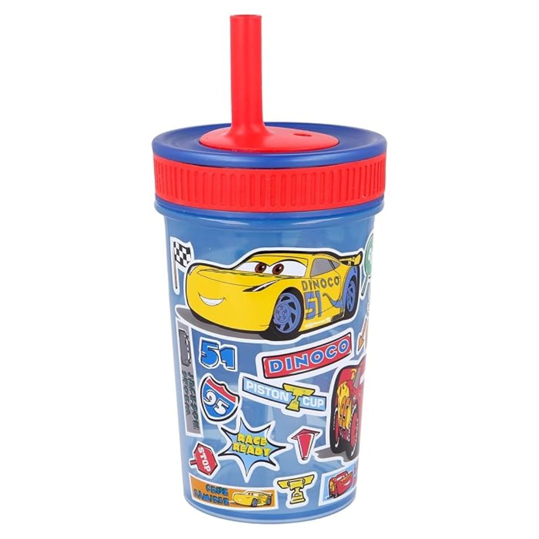 Cars - Leakproof Silicone Straw Tumbler - 420ml