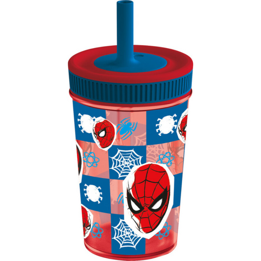 Spiderman - Leakproof Silicone Straw Tumbler - 420ml