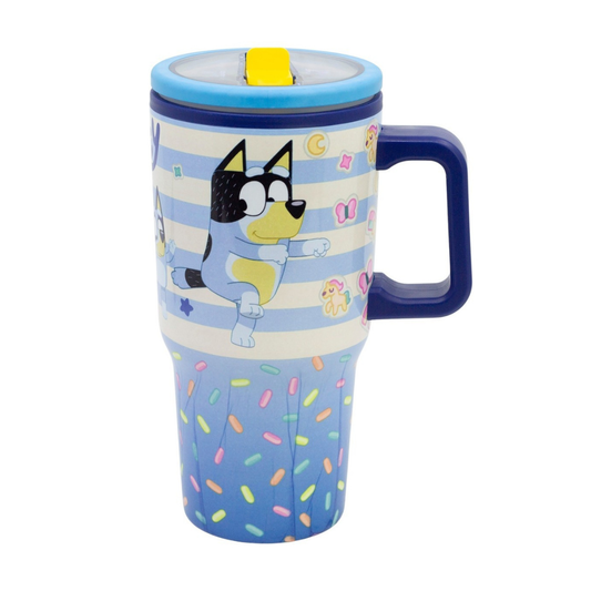 Double Wall Insulated Stainless Steel Tumbler-640ml-Bluey