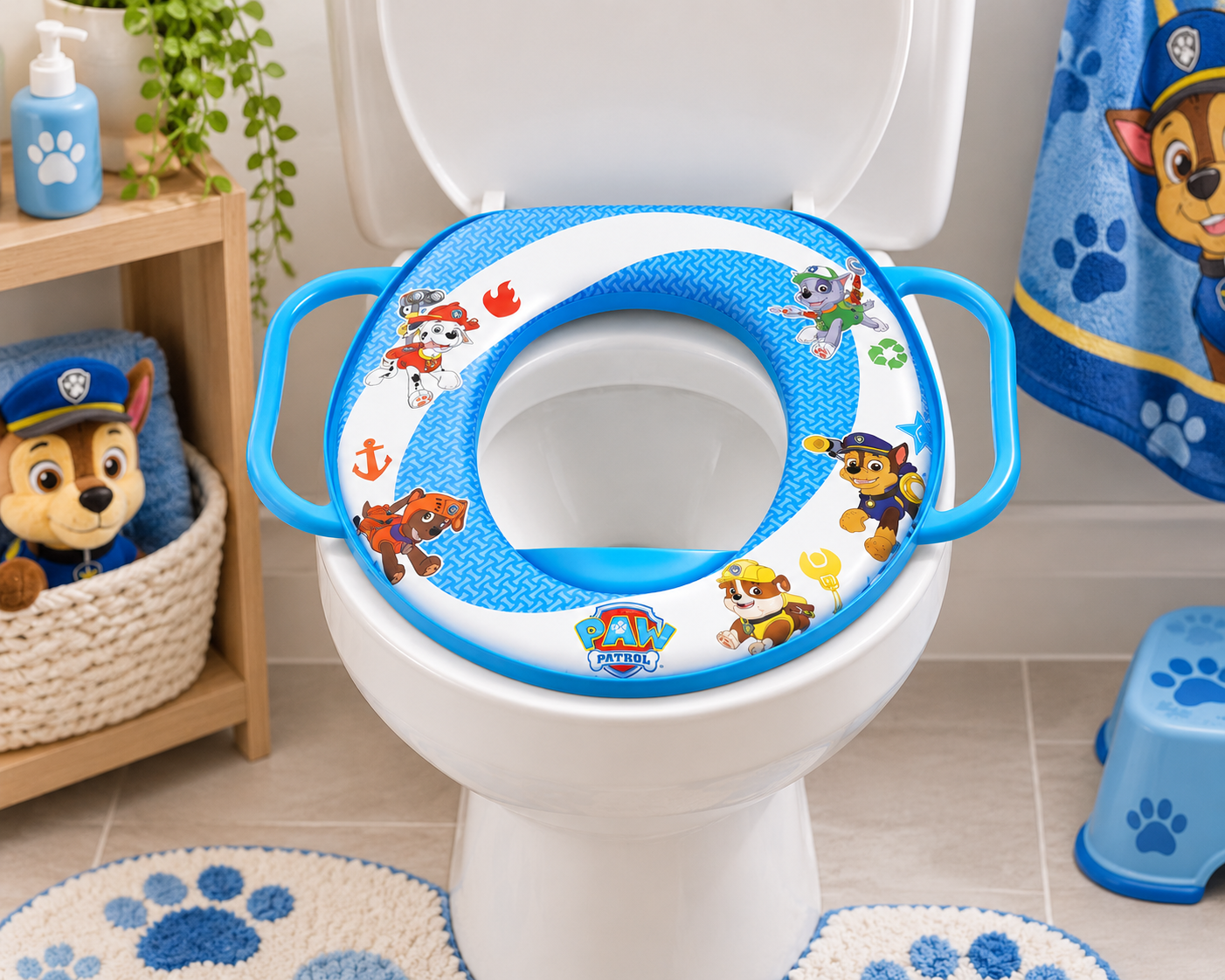 Toilet Seat with Handles - Paw Patrol Rescue Pups
