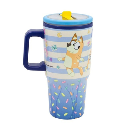 Double Wall Insulated Stainless Steel Tumbler-640ml-Bluey