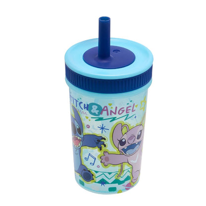 Stitch - Leakproof Silicone Straw Tumbler - 420ml