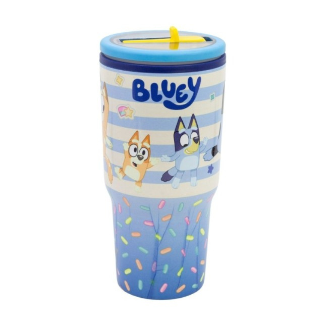 Double Wall Insulated Stainless Steel Tumbler-640ml-Bluey