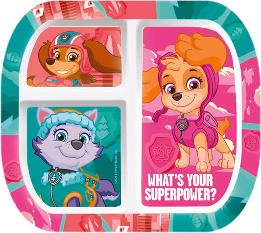 Rectangular Divided Plate-Paw Patrol Skye