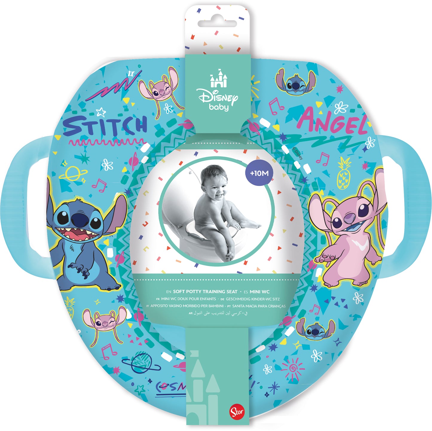 Toilet Seat with Handles - Stitch