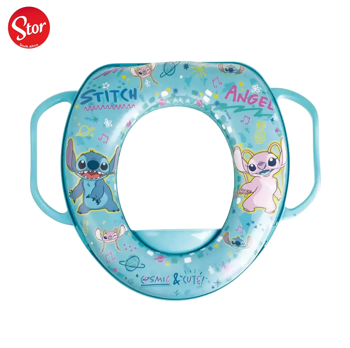 Toilet Seat with Handles - Stitch