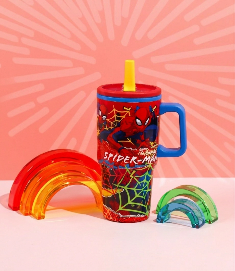 Double Wall Insulated Stainless Steel Tumbler-640ml-Spiderman